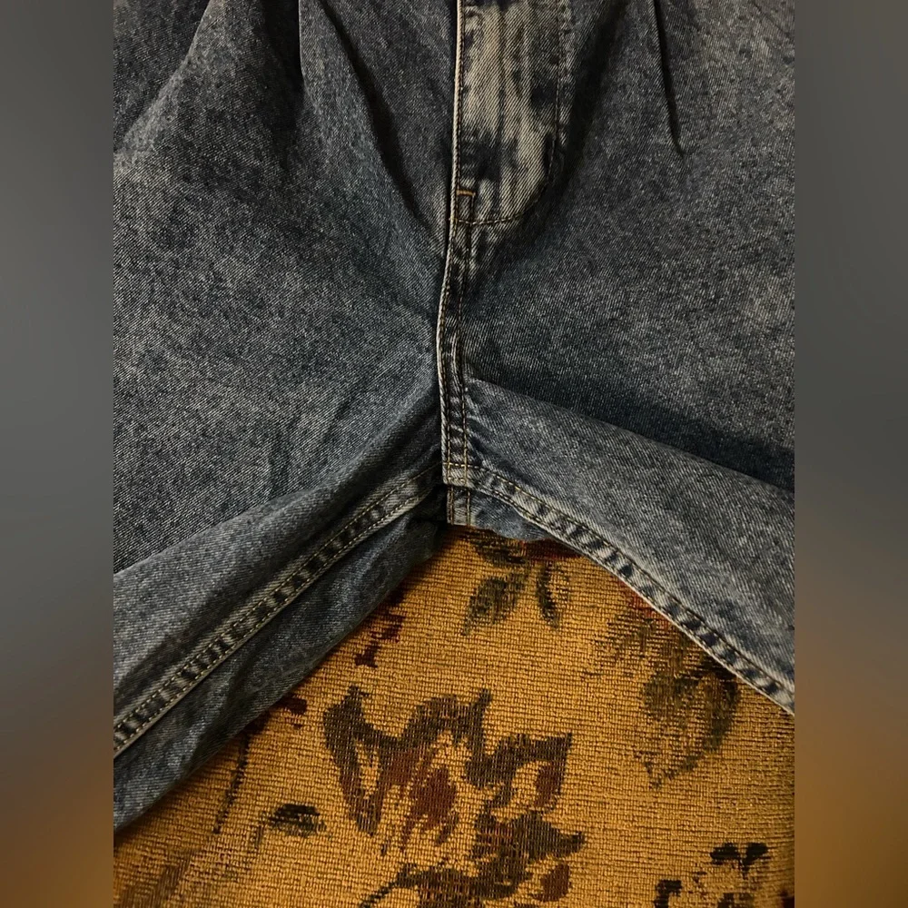 People pleated High Rise Blue Acid Wash Wide-Leg Jeans Size 28 - Picture 11 of 13